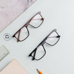 Alternative view of Kacamata Kotak Bertangkai Pegas Unisex - DAMINI 01